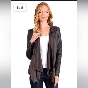 S-twelve black drape front jacket. Size small.